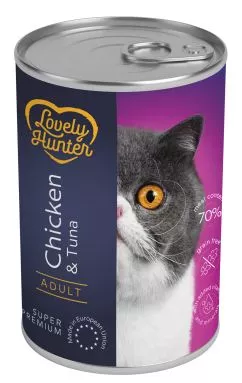 Влажный корм для взрослых котов Lovely Hunter Sterilised with Chicken and Tuna 400 г (LHU45615)