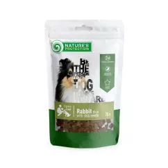 Ласощі для собак Nature's Protection snack for dogs rabbit dices with chia seeds, 75г (SNK46098)