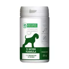 Кормова добавка для дорослих собак для профілактики глистів Nature's Protection D-worm formula, 25 г (CAN63303)