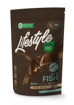 Сухий корм Nature's Protection Lifestyle Grain Free White Fish Adult Cat 400г (NPLS45958)