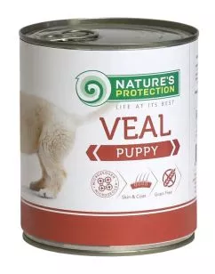 Влажный корм для щенков всех пород с телятиной Nature's Protection Puppy Veal 400г (KIK45087)