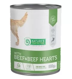 Влажный корм для взрослых собак Nature's Protection with Beef & Beef Hearts 800 г (KIK45603)