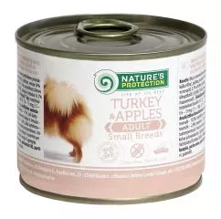 Вологий корм для дорослих собак малих порід Nature's Protection Adult Small Breeds Turkey&Apples 200г (KIK24520)