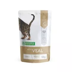 Влажный корм для взрослых кошек с телятиной Nature‘s Protection Indoor with Veal 100 г (KIK45692)