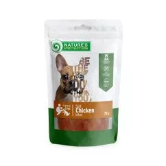 Ласощі для собак, снеки з курки, Nature's Protection snack for dogs with chicken, 75г (SNK46096)
