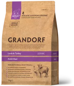 Сухий корм Grandorf DOG LAMB&TURKEY MAXI Ягня для крупних порід, 3 кг (9037)