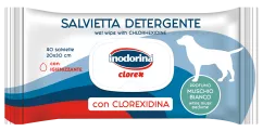 Влажные салфетки Inodorina con clorexidina для собак с хлоргексидином и ароматом белого мха 40 шт (230.0160.002)