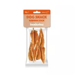 Лакомство Inodorina dog snack rawhide pollo для собак палочки с куриной шкуркой 80г (520.0240.001)
