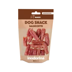 Лакомство Inodorina dog snack salsiccette manzo для собак говяжьи колбаски 80г (520.0240.009)