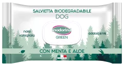 Биоразлагаемые салфетки Inodorina Green Addolcente для собак с мятой и алоэ, 30 шт (230.0140.003)