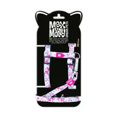 Набор шлейки и поводка Max Molly Cat Harness/Leash Set - Cherry Bloom/1 Size - для кошек с принтом вишни (MM0204)