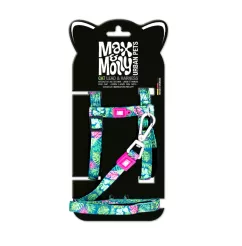 Набор шлейки и поводка Max Molly Cat Harness/Leash Set - Tropical/1 Size - для кошек с принтом тропиков (MM0203)