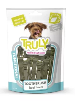 Лакомство Truly Toothbrush beef flavor для собак для чистки зубов со вкусом говядины 90 г (6712-т)