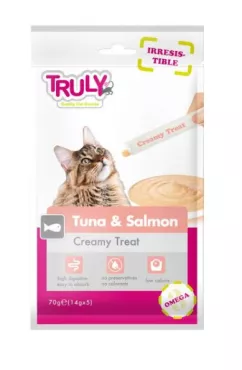 Лакомство Truly Tuna salomon creamy treat для кошек с тунцем и лососем, 70 г (6698-т)