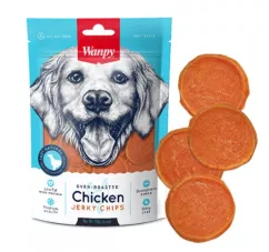 Лакомство Wanpy Chicken Jerky Chips для собак вяленые чипсы из куриного филе, 100 г (CB-02H)