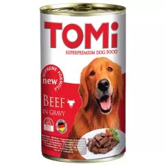 Вологий корм TOMi Beef Томі яловичина супер преміум , консерви для собак , 1.2 кг (1448)