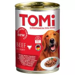 Вологий корм TOMi Beef Томі яловичина супер преміум , консерви для собак , 0.4 кг (1585)