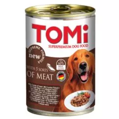 Вологий корм TOMi 5 kinds of meat 5 ТОМІ ВИДІВ М'ЯСА супер преміум, консерви для собак , 0.4 кг (2025)