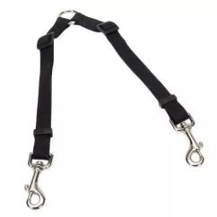 Повідець-спарка Coastal 2 Dog Adjustable Coupler для 2-х собак, нейлон, чорний , 2 х 61-91 см , Чорний (00669_BLK36)