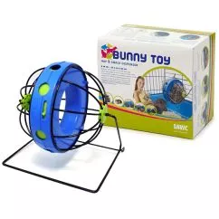 Кормушка Savic БАНИ КОЛЕСО (Bunny Toy) для сена и лакомства для грызунов, 20х20х20см (195)