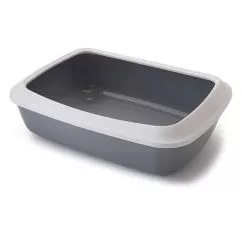 Туалет Savic Iriz Cat Litter Tray САВІК АЙРІЗ лоток з бортиком для котів , Сірий , 42x31x12,5 см (0263_00WG)