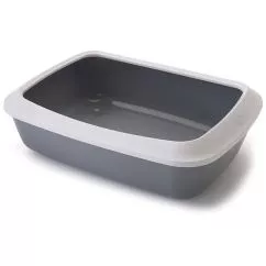 Туалет Savic Iriz Cat Litter Tray САВИК АЙРИЗ лоток с бортиком для кошек, Серый, 50x37x13 см (0264_00WG)
