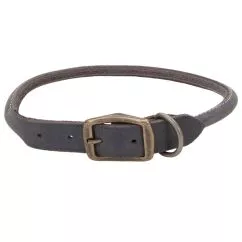 Ошейник Coastal Circle T круглый кожаный для собак, 0,8х30см, Серый (03213_SLG12)
