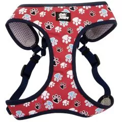 Шлейка Coastal Designer Wrap для собак, 48,3-58,4 см, 4,5-8,2 кг , Червоний з лапками (06663_RWPSML)