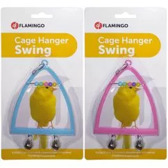 Жердинка Flamingo SWING+ABACUS+BELL колокольчик и счета игрушка для птиц, 10х13 см (100288)