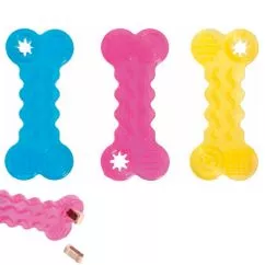 Кость Flamingo GOOD4FUN BONE яркая игрушка для лакомства для собак, резина, 10 см (1030992)