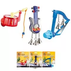 Инструменты Flamingo BIRD TOY MUSIC МУЗЫКА с колокольчиками игрушка для птиц, 8 см (108663)