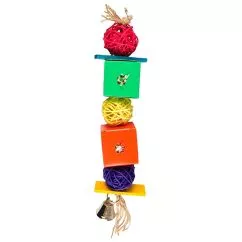 Игрушка Flamingo Papyr Parakeet Toy Cube ФЛАМИНГО КУБ бумажная для попугаев, 8х5х36 см (110083)