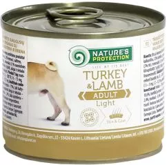 Влажный корм для собак Nature's Protection Adult Light Turkey & Lamb с индейкой и ягненком 200 г (KIK24519) (4771317245199)