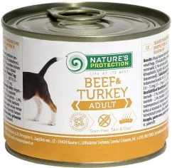 Вологий корм для собак Nature's Protection Adult Beef & Turkey з телятиною та індичкою 400 г (KIK45097) (4771317450975)