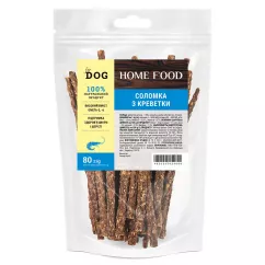 Лакомства Home Food For Dog Соломка из креветки 0,08 кг (1040008)