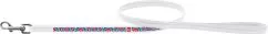 Поводок Collar WauDog с рисунком Цветы 122 см 25 мм Белый (379215) (4823089310022)