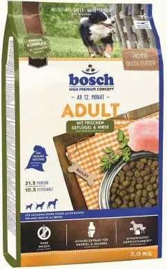 Сухой корм для собак Bosch HPC Adult Птица + просо 3 кг (4015598013147)