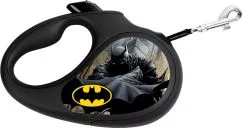Поводок-рулетка для собак Collar WAUDOG R-leash, рисунок "Бэтмен Черный", S, до 15 кг, 5 м, светоотражающая лента (8124-1001-01)