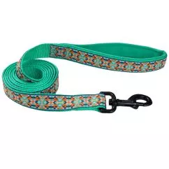 Поводок Coastal Ribbon Weave Leash для собак, Темно-бирюзовый с косточками, 1,6см - 1,8м (15476_TYB06)