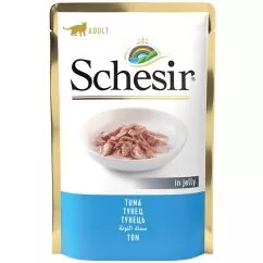 Влажный корм Schesir ТУНЕЦ (Tuna) в желе консервы для кошек, пауч 0,085 кг (171009)