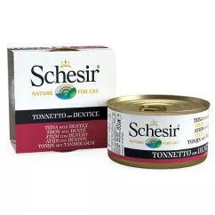 Вологий корм Schesir ТУНЕЦЬ ЗУБАН (Tuna Dentex) в желе консерви для котів , 0.085 кг (172723)