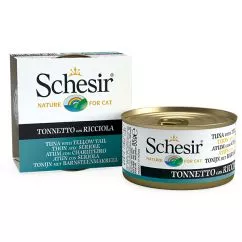 Влажный корм Schesir ТУНЕЦ Желтохвост (Tuna Yellow Tail) в желе консервы для кошек 0,085 кг (172785)