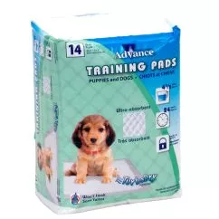 Пелюшка для собак Advance Dog Training Pads АДВАНС суперабсорбент з індикацією, 59.6х59.6 см (14 пелюшок) (18814)