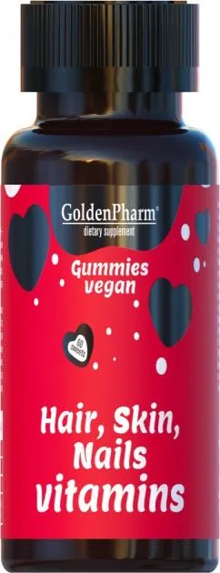 Витамины для волос, кожи и ногтей Голден-фарм Веганский мармелад №60 (4820183471284)