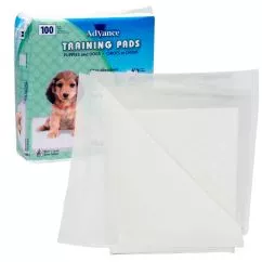 Пелюшка для собак Advance Dog Training Pads АДВАНС суперабсорбент з індикацією, 59.6х59.6 см (1 пелюшка), пакунок 100 шт. (18910)