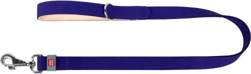 Поводки для животных Поводок для собак кожаный WAUDOG Classic S-M Ш 20 мм Дл 122 см Фиолетовый (08149Collar) - фото №2