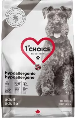 Сухой гипоаллергенный корм для взрослых собак всех пород 1st Choice со вкусом утки 4.5 кг (65672143059)