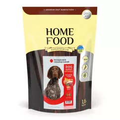 Сухой корм Home Food Dog Adult Medium/Maxi беззерновой гипоаллергенный "Мясо утки с нутом" 1,6кг (1038016)