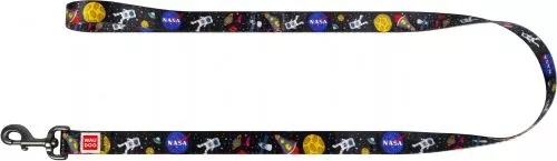 Поводки для животных Поводок для собак нейлоновый Collar WAUDOG Nylon, рисунок "NASA", L, Ш 25 мм, Длинна 122 см (4915) - фото №2
