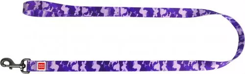 Поводок для собак нейлоновый Collar WAUDOG Nylon, рисунок "Фиолетовый камо", M, Ш 20 мм, Длинна 122 см (4878) - фото №2